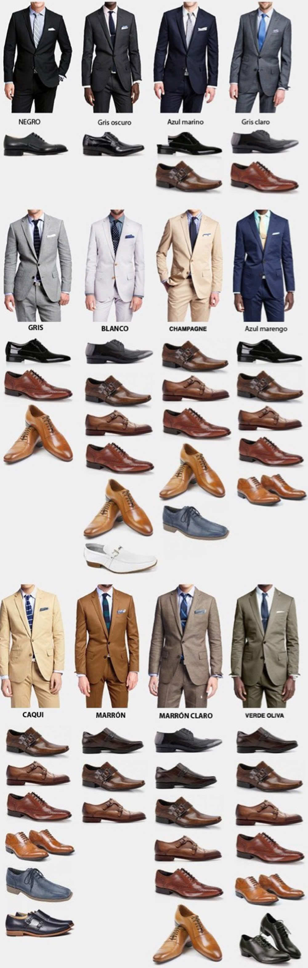 guia estilo hombre visual como elegir conjuntar zapatos