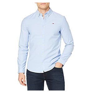 Moda Camisas de vestir Camisas de manga larga Tommy Hilfiger Camisa de manga larga blanco-azul claro estampado a cuadros 