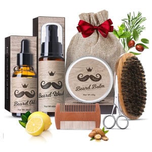 mejores regalos navidad hombre belleza regalo kit cuidado barba 9 en 1 beard hair